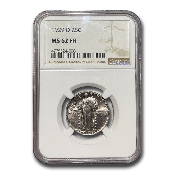 1929-D Standing Liberty Quarter MS-62 NGC (FH) 1929-D Standing Liberty Quarter MS-62 NGC (FH)